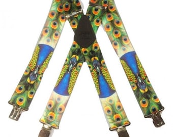 Brimarc Mens Heavy Duty Peacock Braces Trouser Belt Suspender 2" 50mm Wide