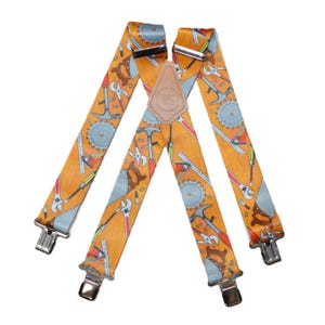 Brimarc Mens Heavy Duty Carpenter Braces Trouser Belt Suspender 2&quot; 50mm Wide