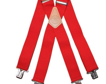 Brimarc Plain Braces - Red - One Size Fits All