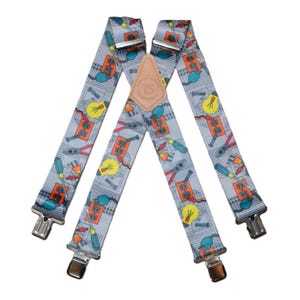 Brimarc Mens Heavy Duty Electrician Braces Trouser Belt Suspender 2&quot; 50mm Wide