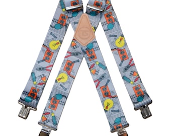 Brimarc Mens Heavy Duty Electrician Braces Trouser Belt Suspender 2" 50mm Wide