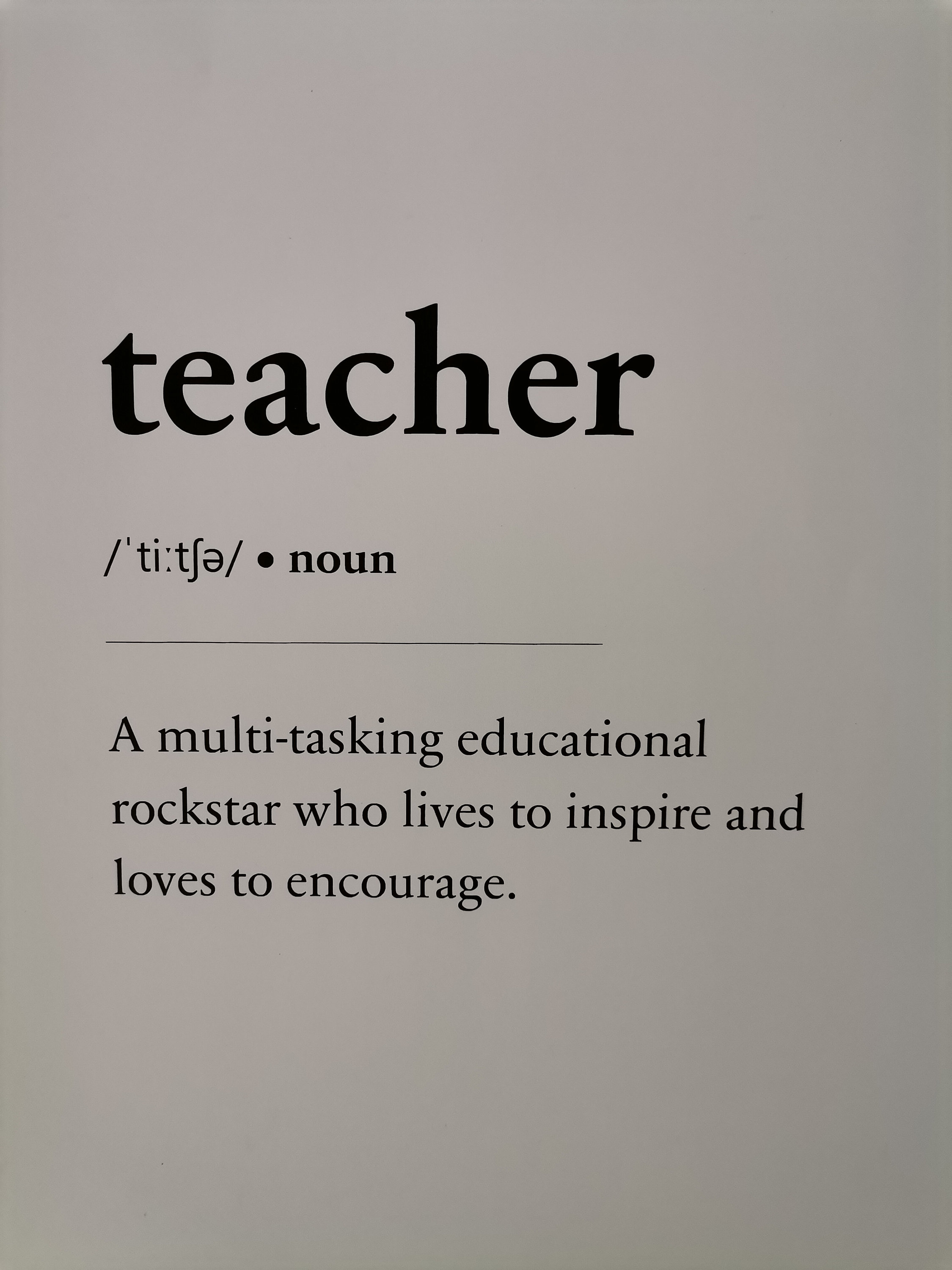 Teacher Poster Definition Print Inspiring Quote Etsy
