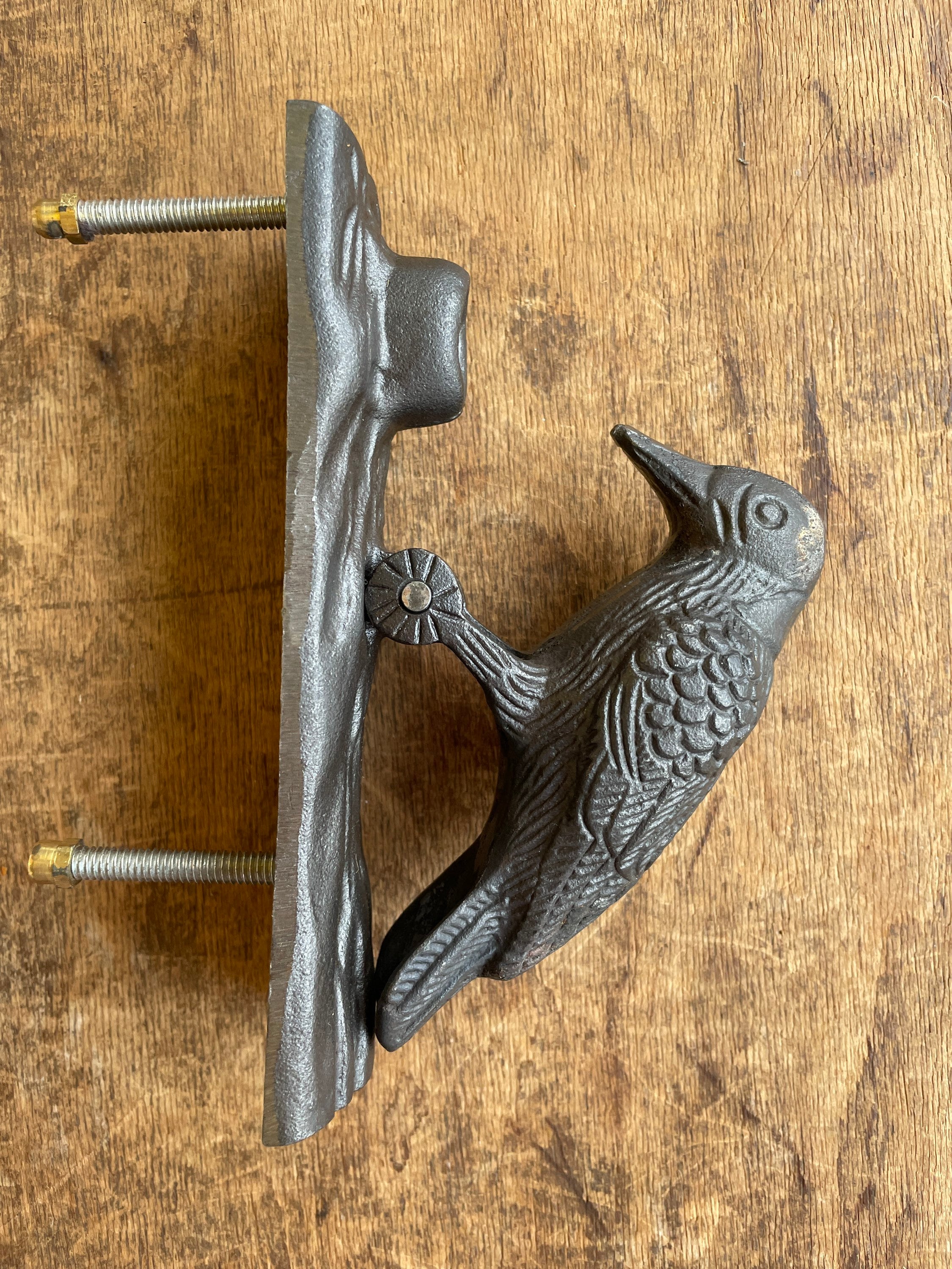 Cast Iron Wood Pecker Hummingbird Door Knocker Etsy