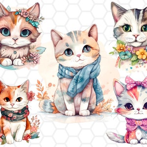 Cute cat png file for sublimation, cat clipart, cat sublimation, sublimation designs, watercolor clipart, cat png, animal clipart