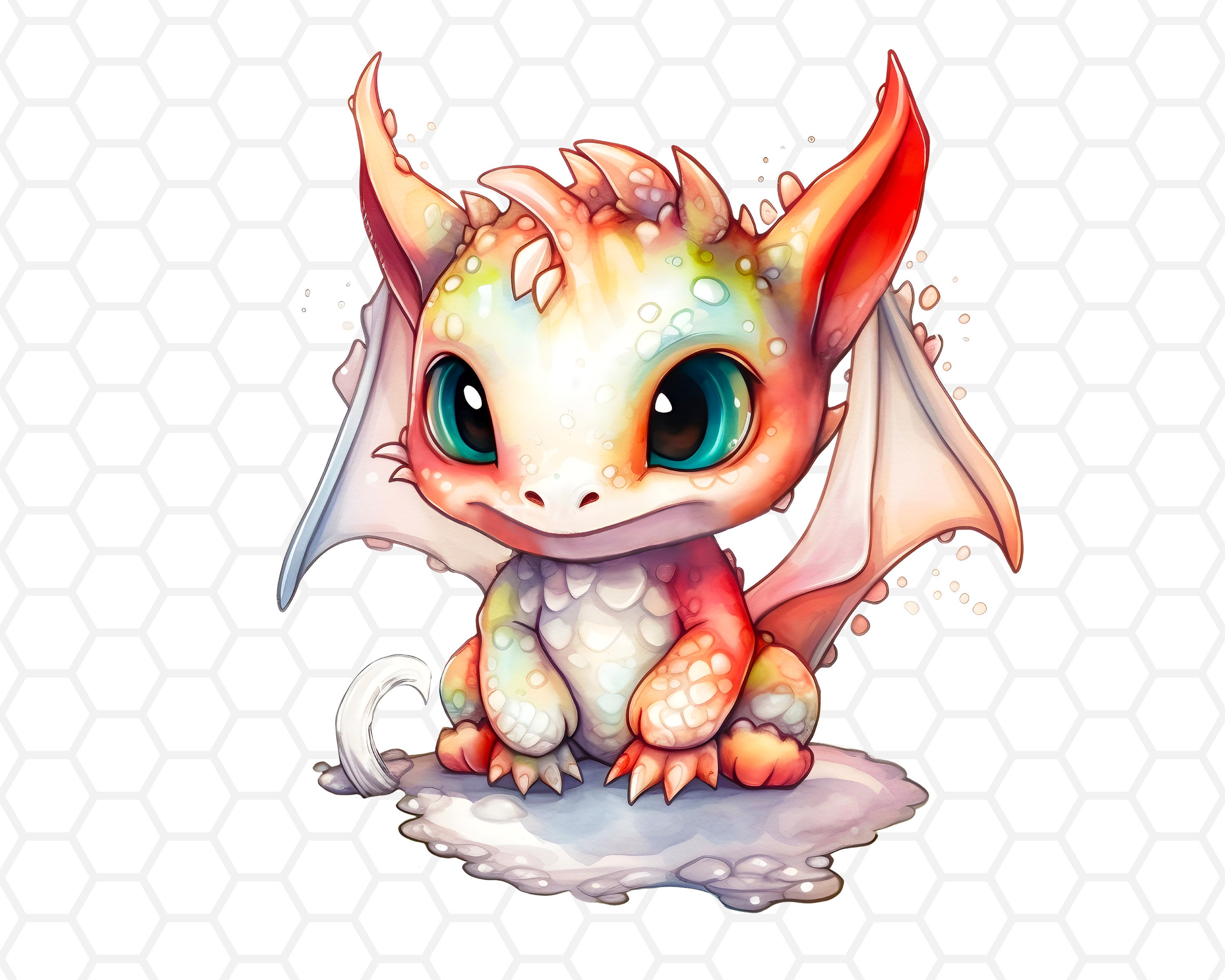 Cute Baby Dragon Png File for Sublimation Baby (Instant Download) Etsy