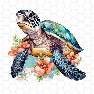 Blumen Schildkröte Png Datei für Sublimation, Schildkröte Clipart, Meeresschildkröte, Schildkröte Png, Meeresschildkröte Png, Meeresschildkröte Clipart, Sublimationsentwürfe