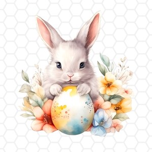 Cute easter bunny png file for sublimation, easter bunny clipart, bunny png, sublimation designs, easter clipart, easter png, watercolor