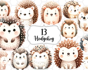Cute Hedgehog png files for sublimation, Hedgehog png, Hedgehog clipart, cute animal clipart, nursery clipart, clipart bundle