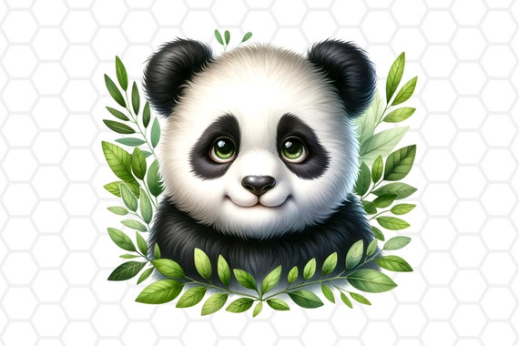 Cute panda png file for sublimation, panda clipart, panda png, panda sublimation, baby panda clipart, animal clipart
