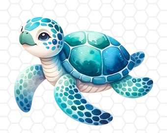 Floral Sea Turtle PNG: Sublimation Clipart (Digital Download)