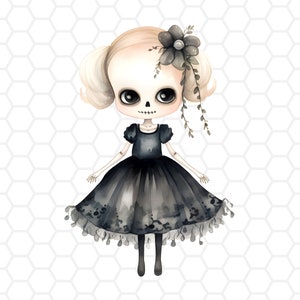 Skeleton Witch Clipart: Spooky Halloween PNG for Sublimation (Digital Download)