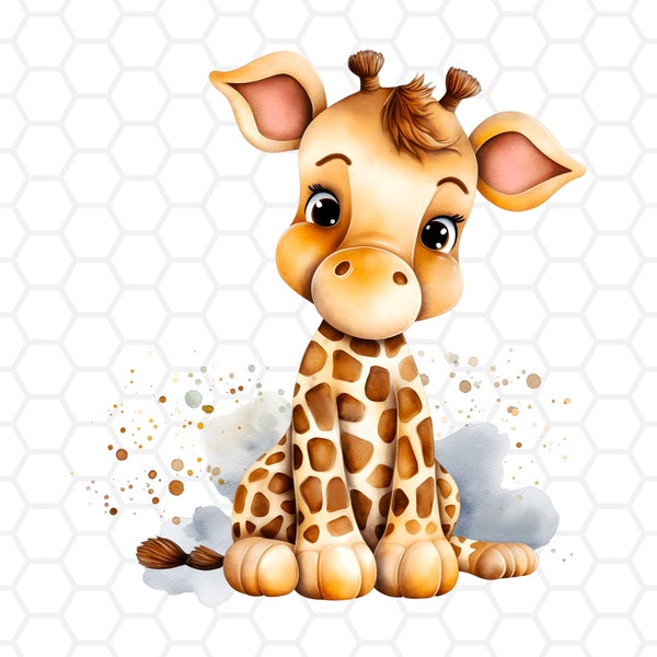 Baby giraffe png file for sublimation, giraffe clipart, giraffe png, giraffe sublimation, baby giraffe clipart, animal clipart