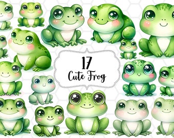 Cute Frog png files for sublimation, frog png, frog clipart, cute frog png, cute frog clipart, animal clipart, clipart bundle