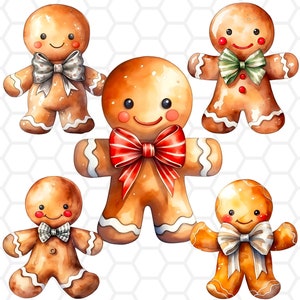 Watercolor christmas gingerbread man png files for sublimation, gingerbread clipart, gingerbread png, gingerbread man png, christmas