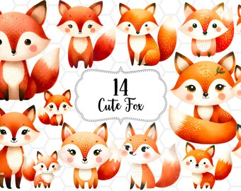 Schattige vos png-bestanden voor sublimatie, vos png, vos clipart, schattige dieren png, clipartbundel