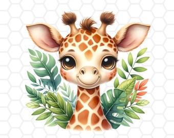 Lindo archivo png de jirafa para sublimación, imágenes prediseñadas de jirafa, png de jirafa, sublimación de jirafa, imágenes prediseñadas de jirafa bebé, imágenes prediseñadas de animales