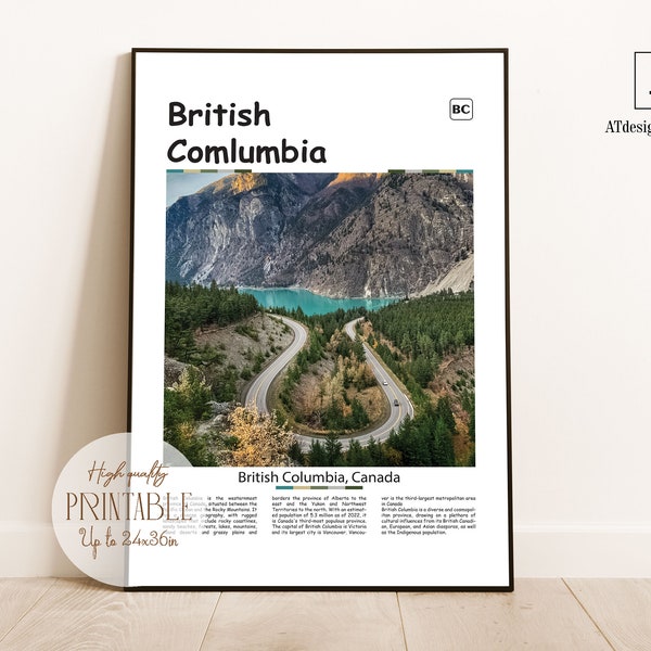 British Columbia Poster, British Columbia Print, British Columbia Photo, British Columbia Wall Art Print,  British Columbia Printable