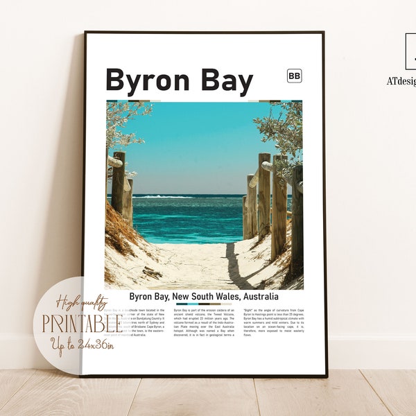 Byron Bay Print, Australia Travel Poster, Byron Bay Poster,  Australia Wall Art, Byron Bay Photo, Byron Bay Poster Print, Byron Bay Decor