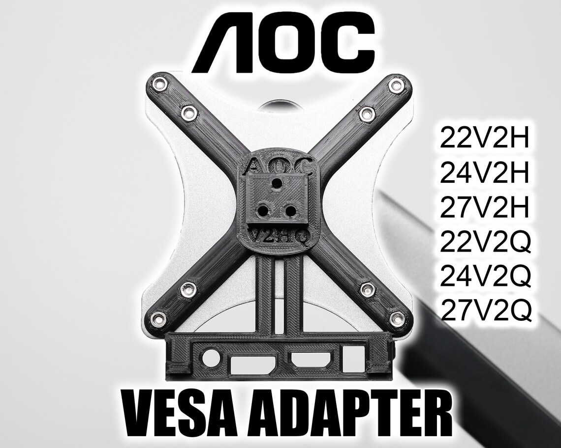 VESA ADAPTER for Aoc 22V2H Aoc 24V2H Aoc 27V2H Aoc 22V2Q Etsy
