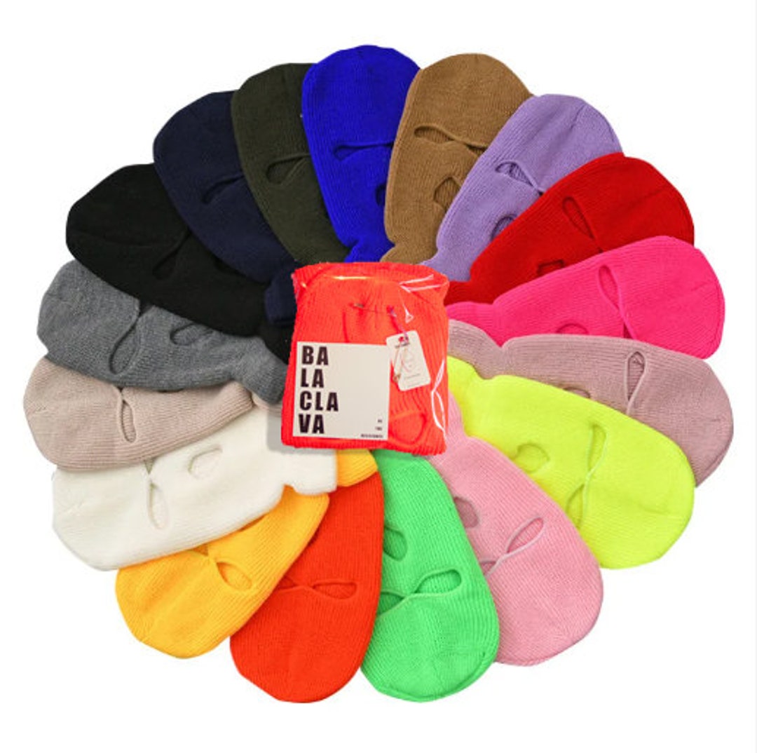 Colorful Wool Knitted Balaclavas Warm and Soft Ski Masks for Winter & Costume Fun Etsy