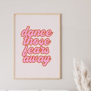 Retro Quote Print, Pink Wall Dorm Décor, Retro Wall Art, Downloadable Print, Quote Wall Art, Pastel Pink Wall Art, Quote Poster, Large Art