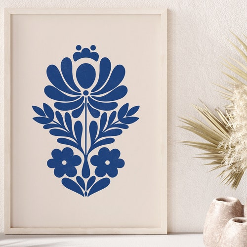 Norwegian Folk Art Beige Black Wall Art Digital Download Etsy