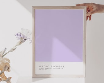 Pastel Purple Color Block Art Print, Danish Decor, Dopamine Bedroom Poster, Digital Download | 1566