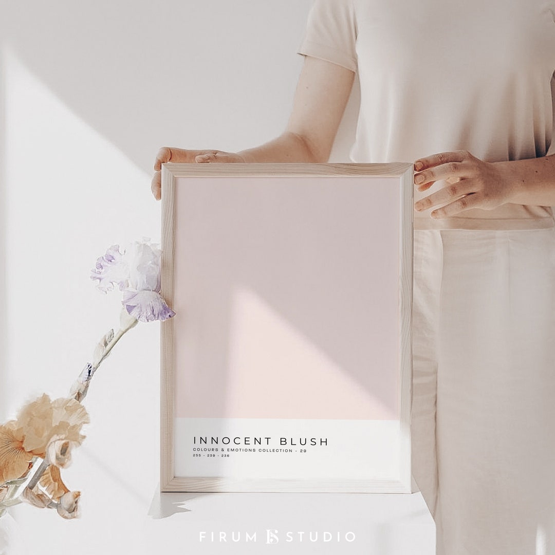 Color Block Art, Light Pink Wall Art, Downloadable Print, Dorm Room