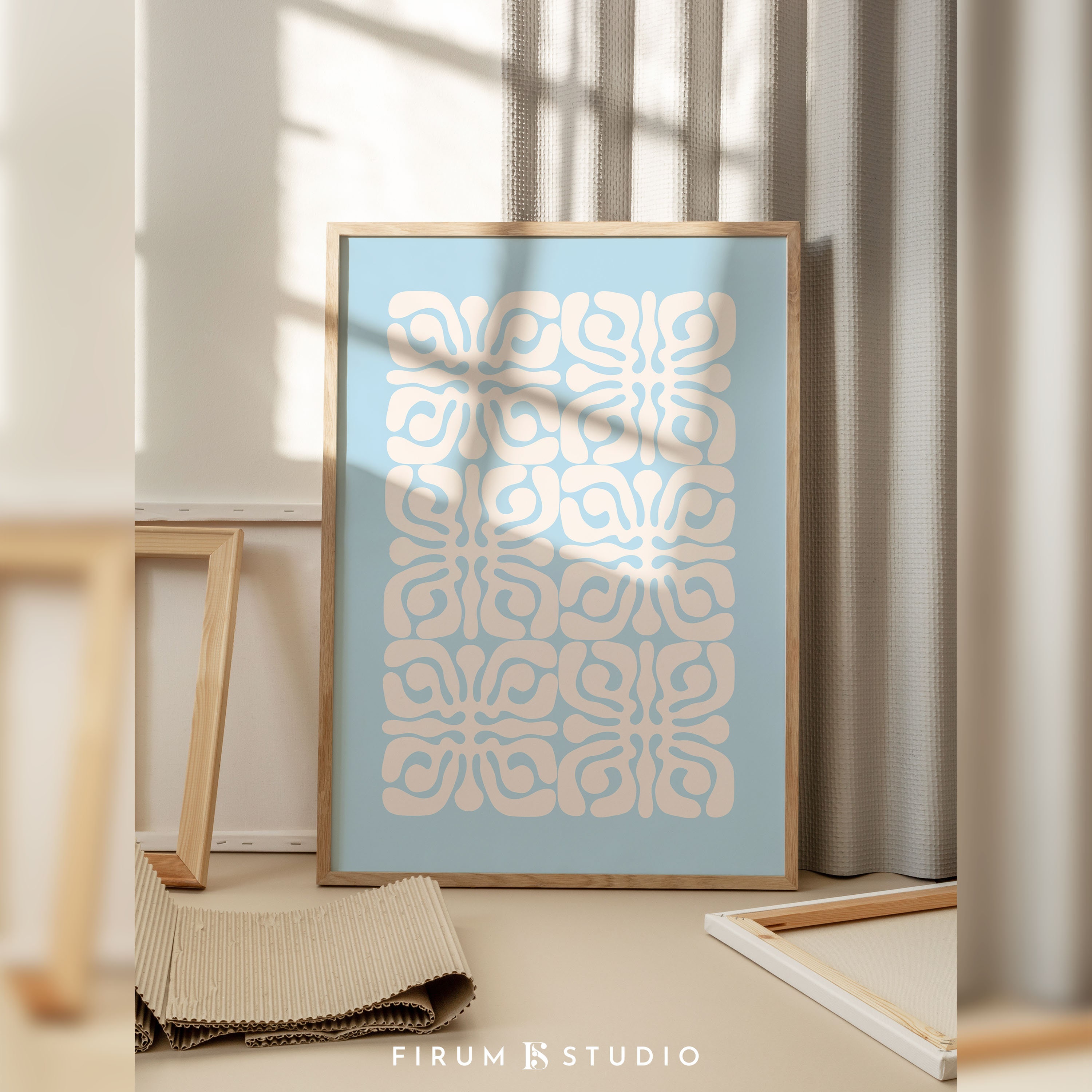 Pale Blue Abstract Printable Wall Decor | 1851 | Sky Blue Art Print ...