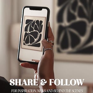 Beige and black abstract mid-century modern wall art featuring organic geometric shapes. This printable artwork blends minimalist aesthetics with neutral tones, perfect for contemporary living rooms, bedrooms, and offices. Available as a high-resolution digital download for instant printing
