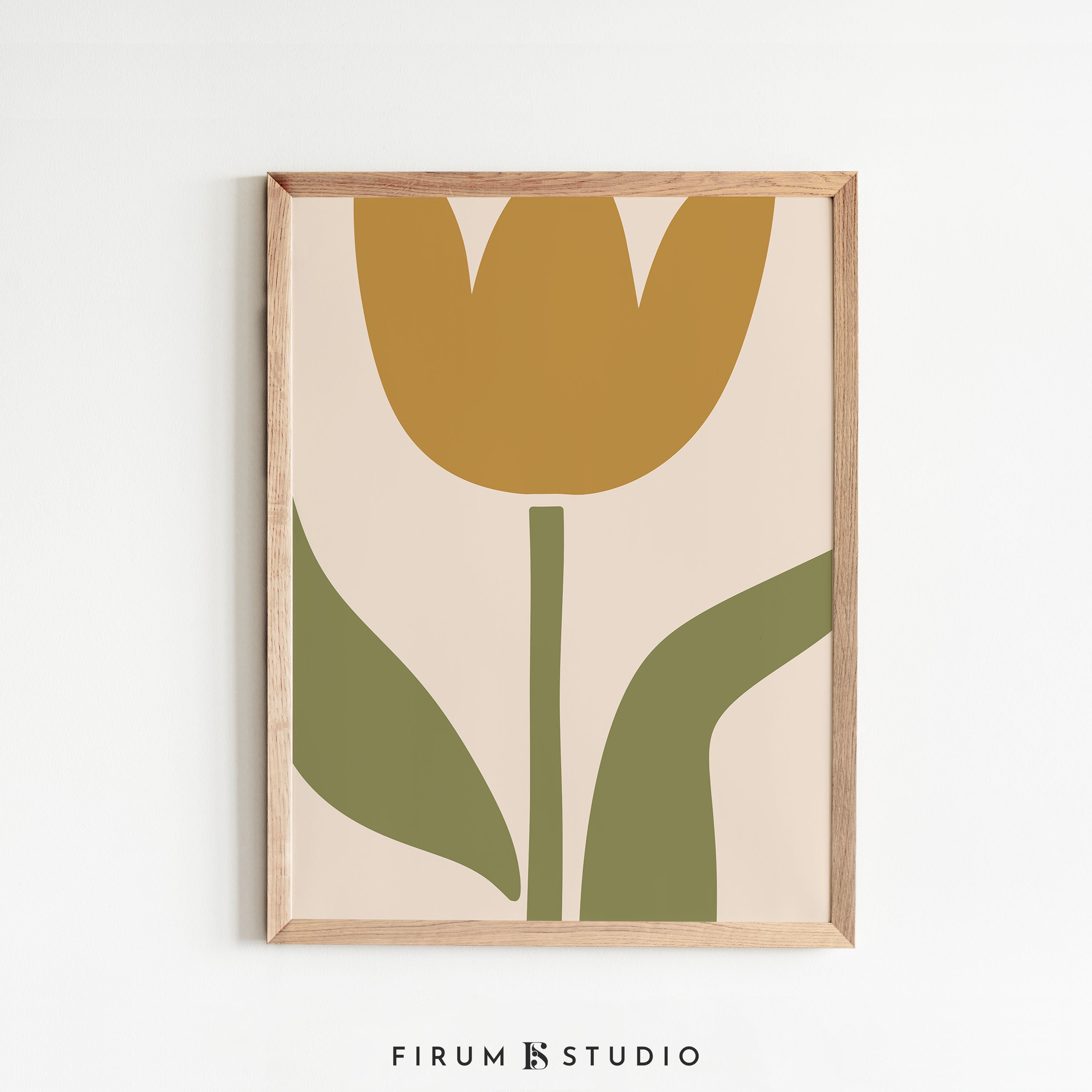 Tulip Wall Art, Abstract Floral, Digital Print, Boho Color Wall Art ...