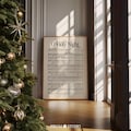 O Holy Night Vintage Christmas Carol Downloadable Art Print, Christmas Printable Wall Art, Eclectic Festive Living Room Wall Decor | 0916