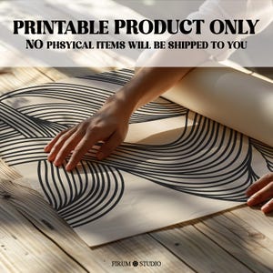 This Black Abstract Wave Art Print features bold, flowing lines that create an elegant and dynamic visual impact. The minimalist design, with its black and white color palette, perfectly fits modern and mid-century decor. Ideal for contemporary living rooms, bedrooms, or offices, this art piece brings sophistication and balance to any space. Instantly downloadable, it’s a stylish addition to any home, offering both modern charm and timeless appeal for those who appreciate minimalist aesthetics.