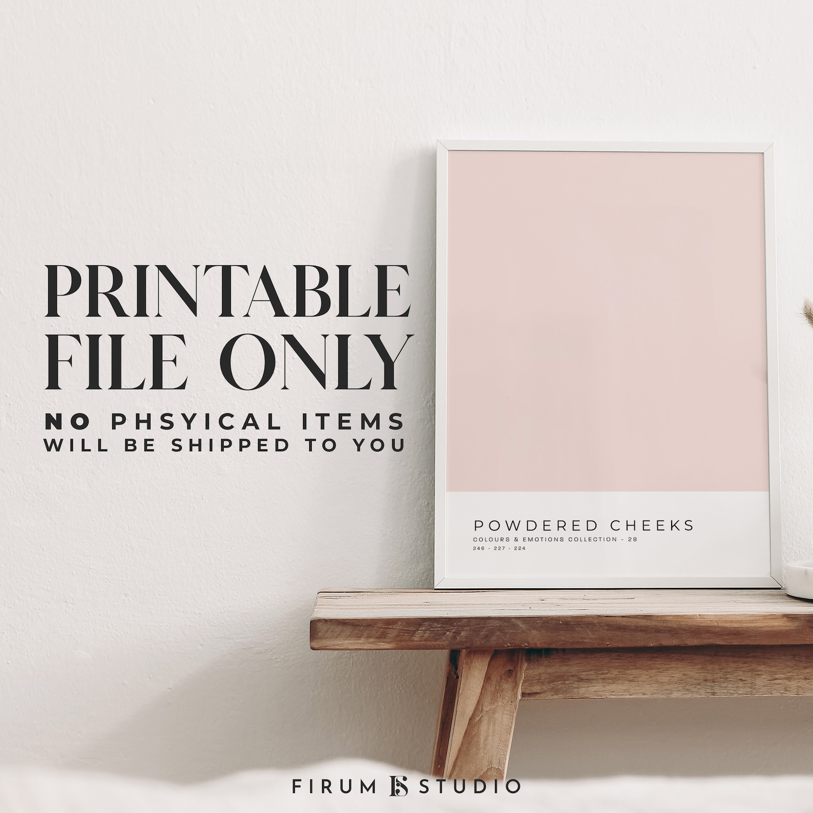 Color Block Art Pastel Pink Wall Art Printable Wall Art Etsy