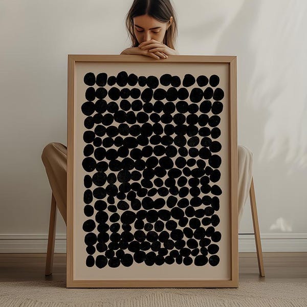 Moody Modern Abstract Printable Wall Art, Mid Century Modern Apartment Decor, Neutral Large Abstract Print, Dark Aesthetic Wall Decor | 1149
