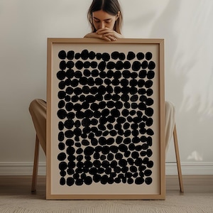 Moody Modern Abstract Printable Wall Art, Mid Century Modern Apartment Decor, Neutral Large Abstract Print, Dark Aesthetic Wall Decor | 1149