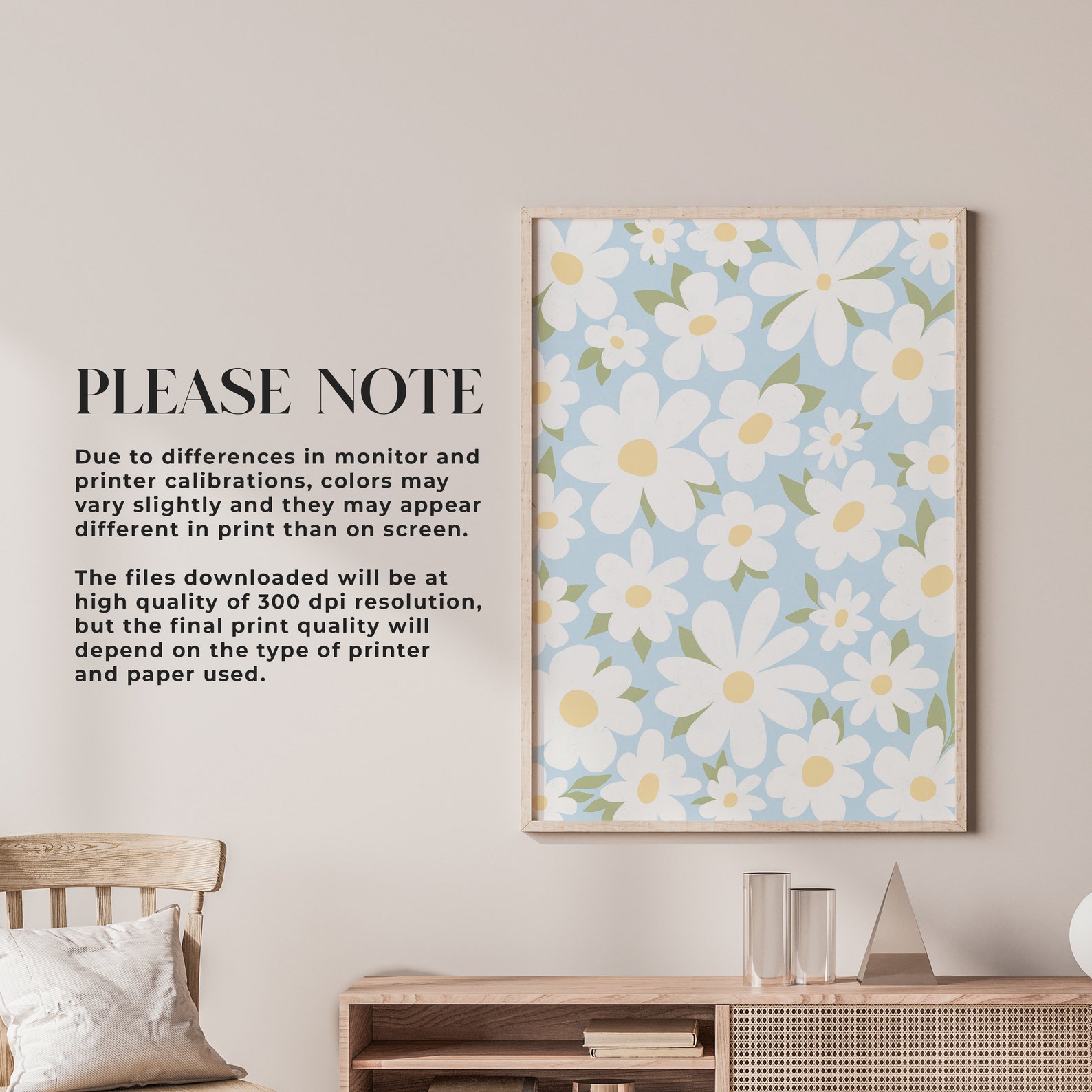 Sky Blue Wall Art Set of 6 Boho Prints Digital Download Etsy