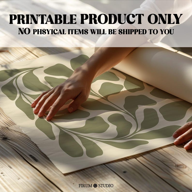 This Abstract Botanical Leaves Printable Art features a calming blend of sage green and beige tones, evoking the natural beauty of Mediterranean landscapes. The organic, flowing shapes and minimalist design make it an ideal addition to modern boho or Japandi-inspired decor. Perfect for your living room, bedroom, or any space in need of a nature-inspired, serene atmosphere.