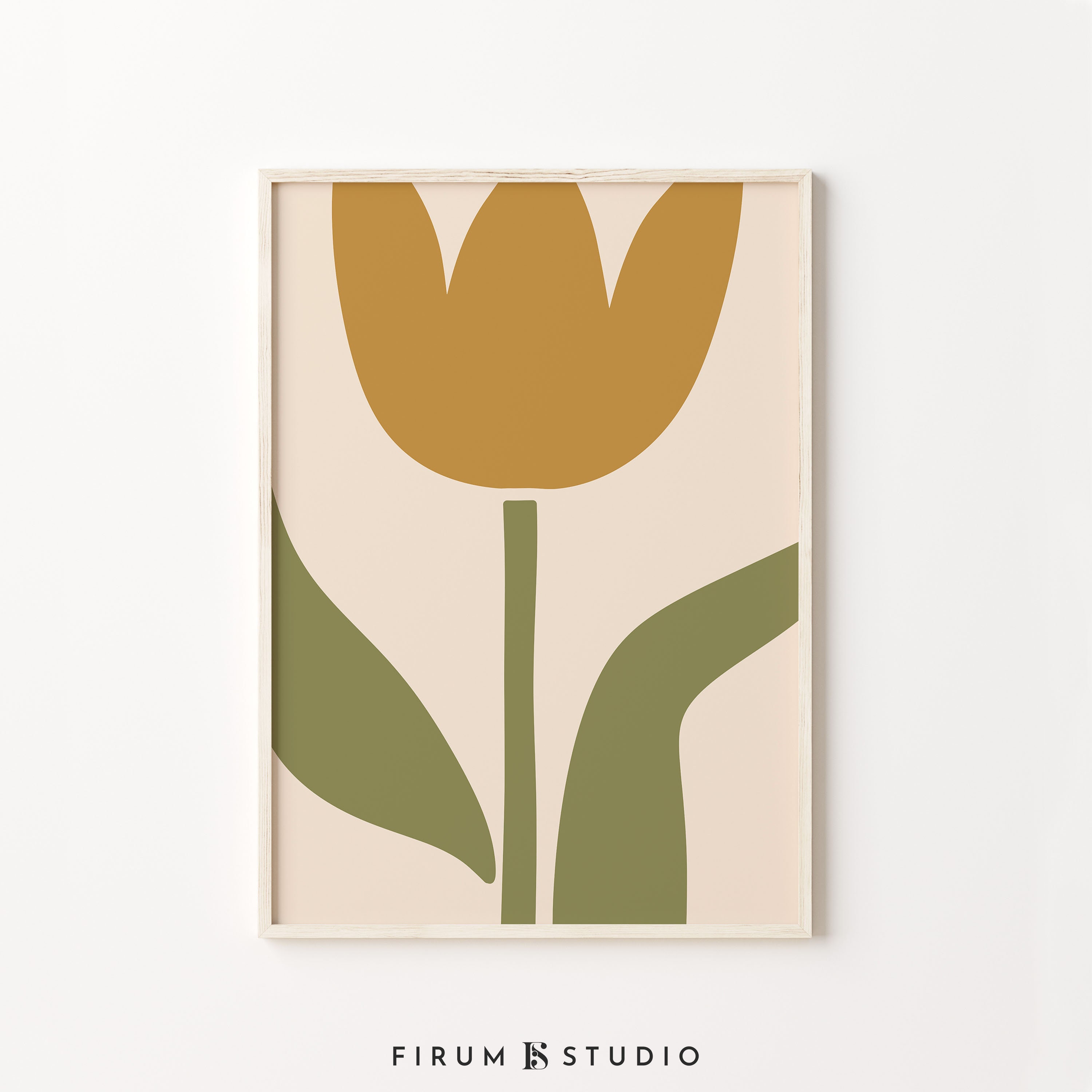 Tulip Wall Art, Abstract Floral, Digital Print, Boho Color Wall Art ...