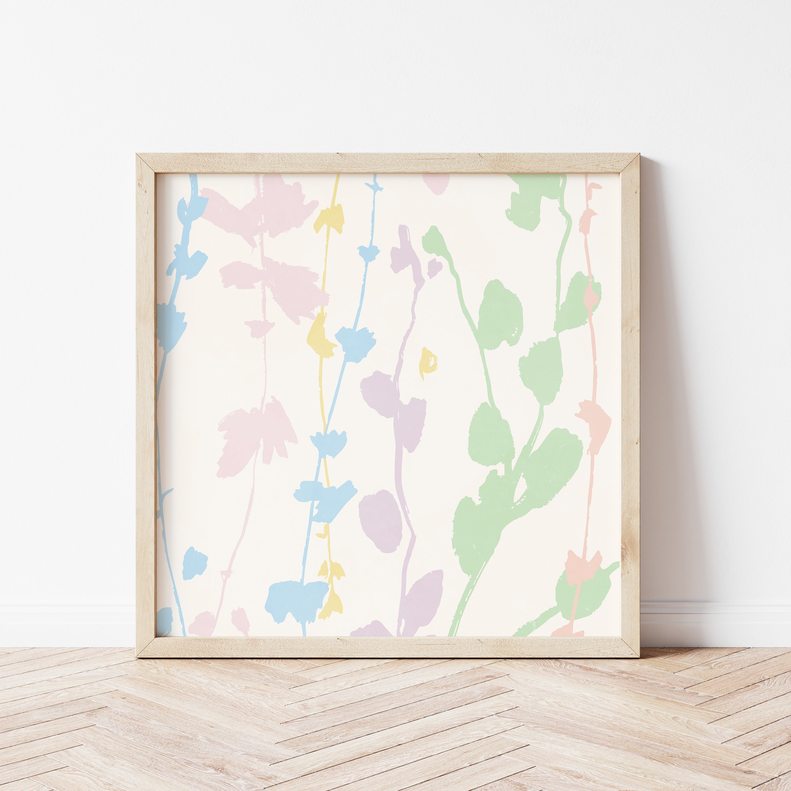 Danish Pastel Decor Square Wall Art Set of 9 Prints Etsy UK