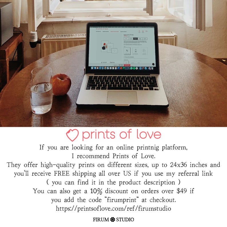 Boho Christmas Print Unique Eclectic Holiday Art for Retro Festive