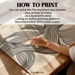 This Black Abstract Wave Art Print features bold, flowing lines that create an elegant and dynamic visual impact. The minimalist design, with its black and white color palette, perfectly fits modern and mid-century decor. Ideal for contemporary living rooms, bedrooms, or offices, this art piece brings sophistication and balance to any space. Instantly downloadable, it’s a stylish addition to any home, offering both modern charm and timeless appeal for those who appreciate minimalist aesthetics.