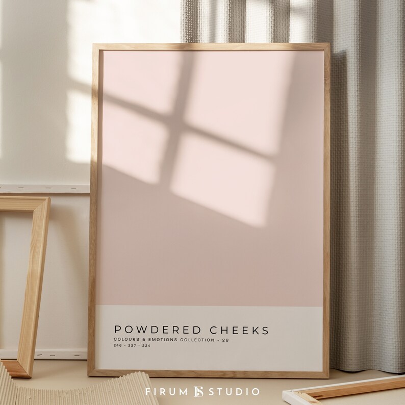 Color Block Art Pastel Pink Wall Art Printable Wall Art Etsy