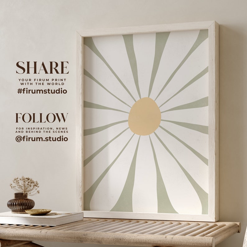 Sage Green Aesthetic, Daisy Wall Art, Floral Illustration, Instant Download, Abstract Botanical, Sage Green Print, Daisy Printable Art Print image 10