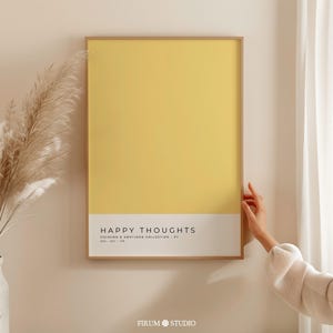 Summer Color Block Printable Wall Art, Indie Room Uplifting Wall Decor, Pastel Yellow Decor, Danish Pastel Minimal Color Print | 1581