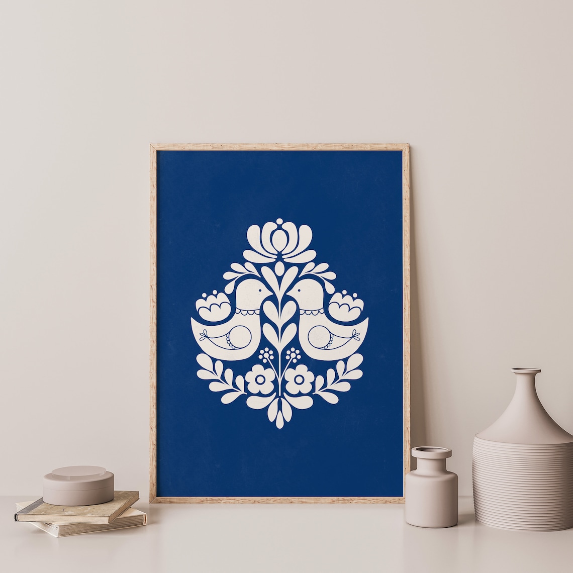 Norway Folk Art Royal Blue Wall Art Downloadable Print Etsy Singapore