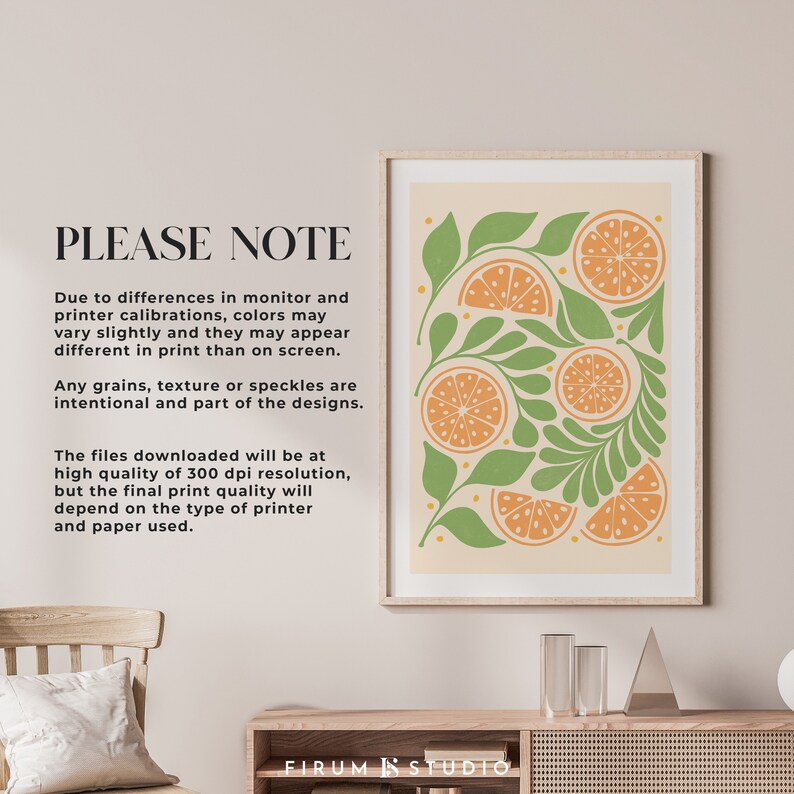 Oranges Wall Art Fruit Market Print Summer Fruits Decor Etsy