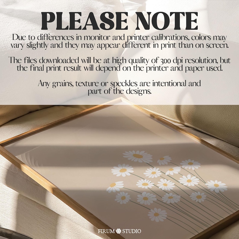 Soft cream daisy floral wall art featuring a minimalist beige botanical illustration. This printable artwork blends modern boho aesthetics with a neutral color palette, perfect for contemporary living rooms, bedrooms, and gallery walls. Available as a high-resolution digital download for instant printing.