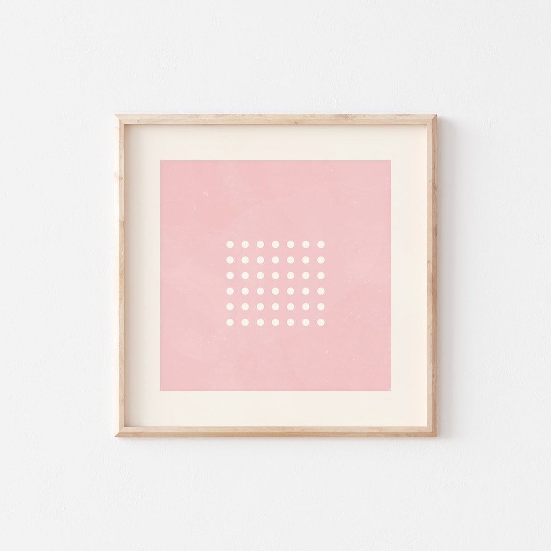 Pastel Pink Wall Art Minimalist Poster Square Art Print Etsy