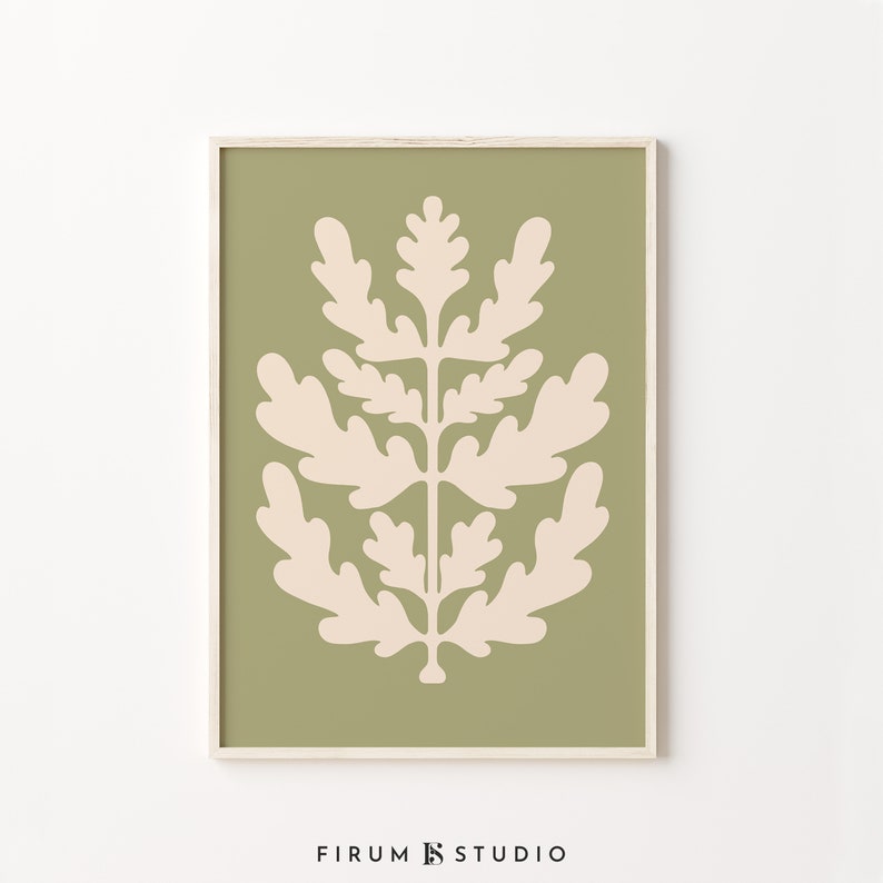 Sage Green Wall Art Japandi Printable Abstract Botanical Etsy Ireland